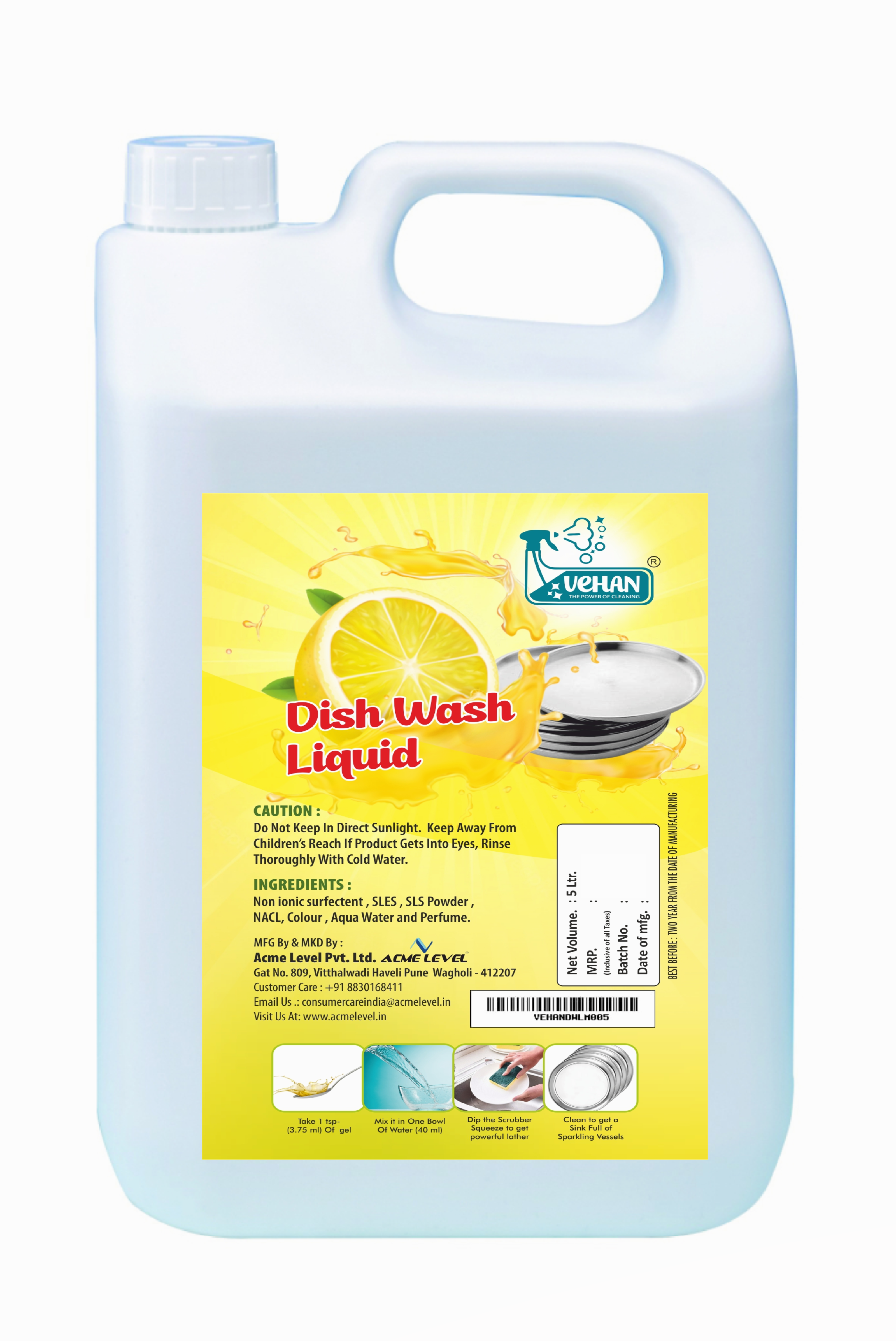 Dish Wash Liquid 5 Ltr